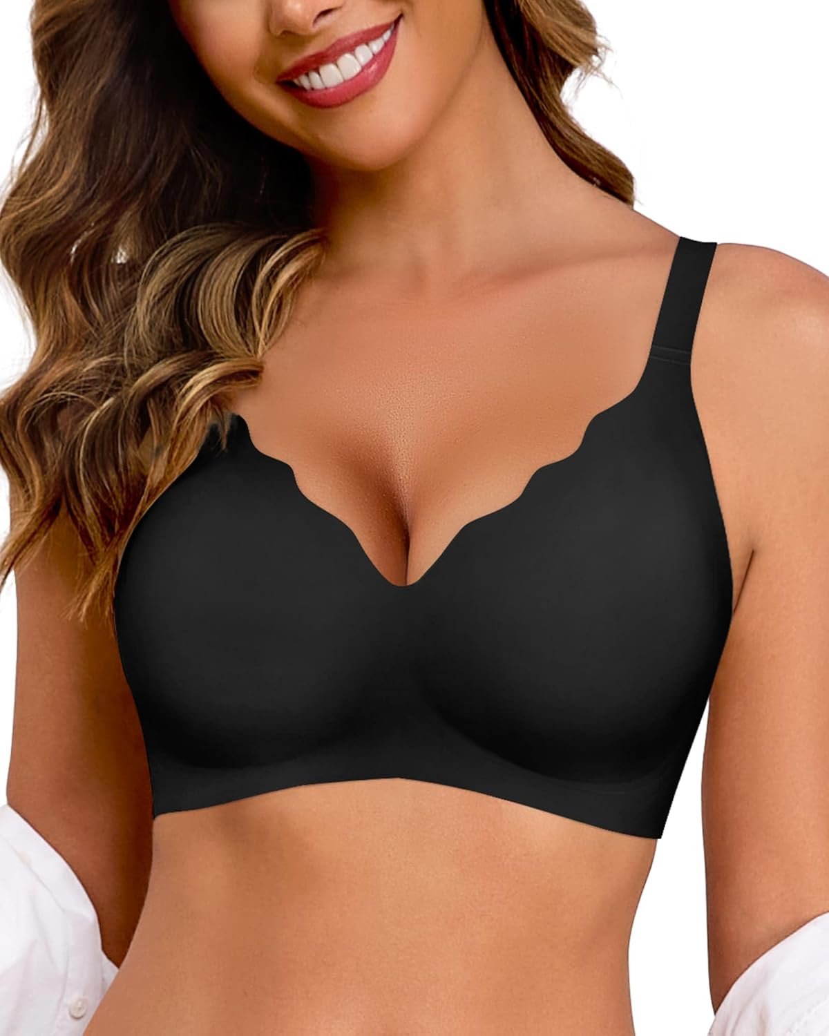 Girls’s Scalloped Comfy Supportive Bralettes No Underwire Full Protection Seamless Padded Bras Girls’s Scalloped Comfy Supportive Bralettes No Underwire Full Protection Seamless Padded Bras