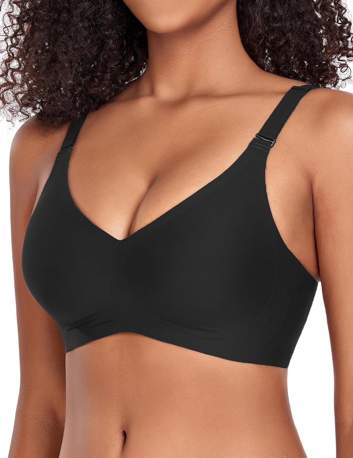 Silky Bras for Ladies No Underwire V Neck Bralettes for Ladies Cloud Really feel On a regular basis T Shirt Bra with Extender Silky Bras for Ladies No Underwire V Neck Bralettes for Ladies Cloud Really feel On a regular basis T Shirt Bra with Extender