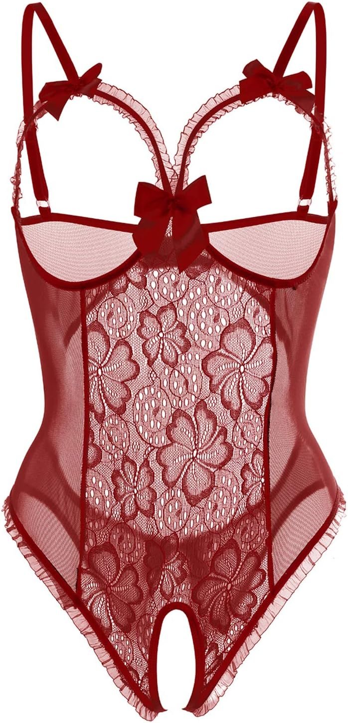 Lingerie for Ladies Horny Teddy One-Piece Lace Babydoll Bodysuit Nightie Plus Measurement Lingerie for Ladies Horny Teddy One-Piece Lace Babydoll Bodysuit Nightie Plus Measurement