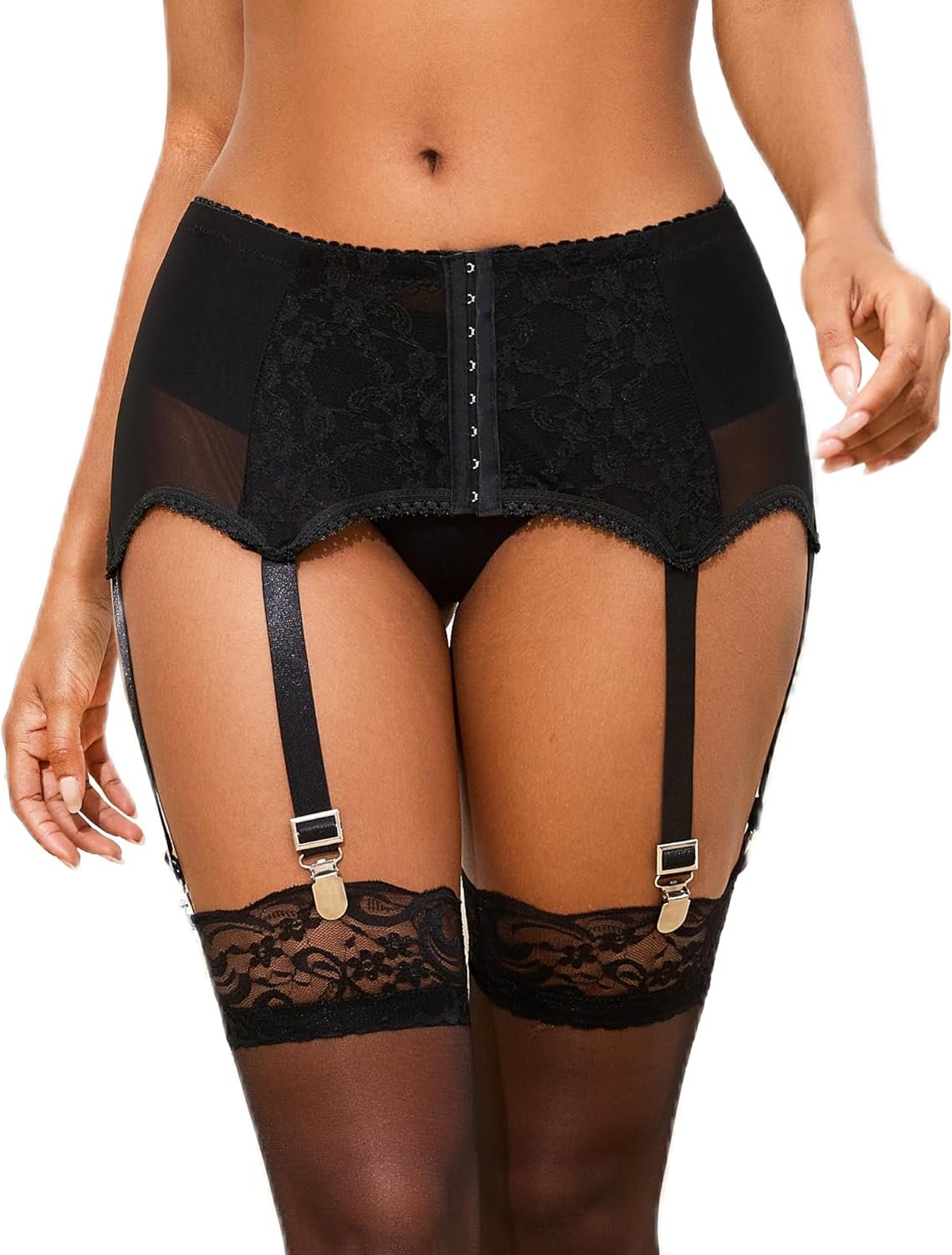 Garter Belt for Girls Lace Plus Dimension Garter Belts for Thigh Highs with 6 Steel Clip|Attractive Garter Belts Lingerie for Girls Garter Belt for Girls Lace Plus Dimension Garter Belts for Thigh Highs with 6 Steel Clip|Attractive Garter Belts Lingerie for Girls