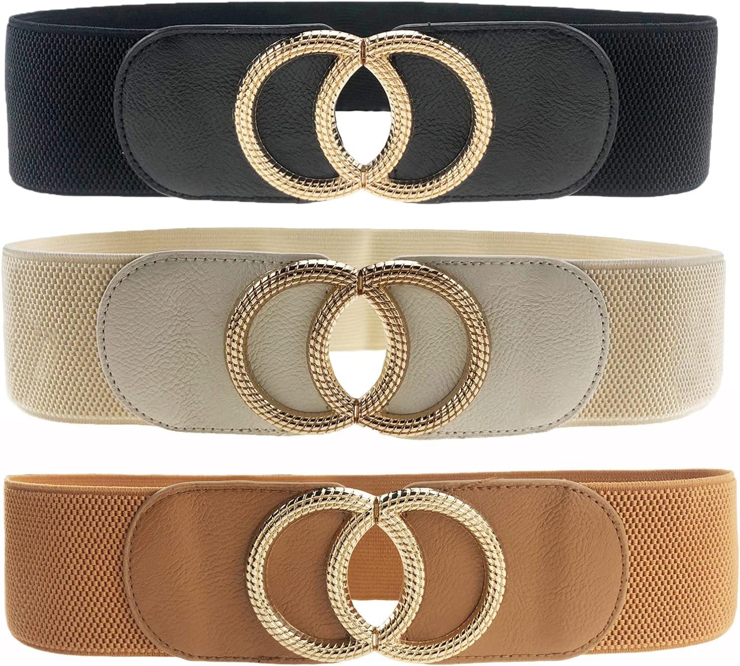 Swtddy 3 Pack Womens Classic Broad Elastic Stretch Waist Belt For Clothes Swtddy 3 Pack Womens Classic Broad Elastic Stretch Waist Belt For Clothes