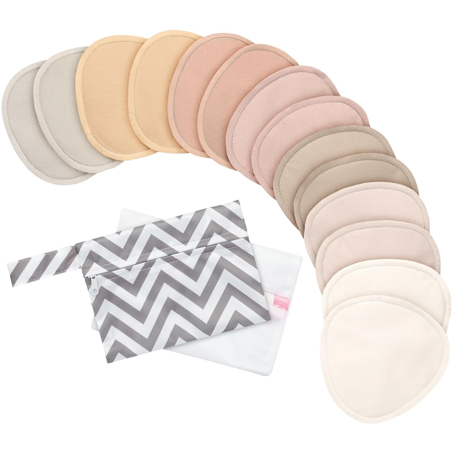 14-Pack Natural Nursing Pads – Washable Breast Pads for Breastfeeding, Nursing Bra Nipple Pads for Breastfeeding, Pumping Bra Reusable Breast Pads, Maternity Breastfeeding Bra Pads (Neutrals, M 3.9″) 14-Pack Natural Nursing Pads – Washable Breast Pads for Breastfeeding, Nursing Bra Nipple Pads for Breastfeeding, Pumping Bra Reusable Breast Pads, Maternity Breastfeeding Bra Pads (Neutrals, M 3.9″)