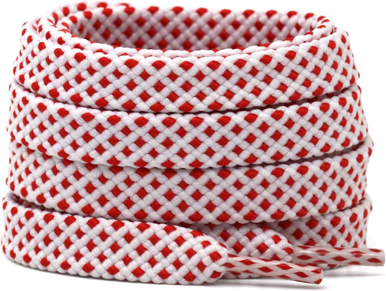 DELELE Athletic Flat Shoe Laces: Double Layer Colourful Twill Shoelaces 2 Pair DELELE Athletic Flat Shoe Laces: Double Layer Colourful Twill Shoelaces 2 Pair