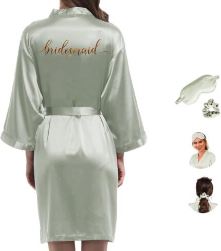 🔹 high-end chiffon robe.
