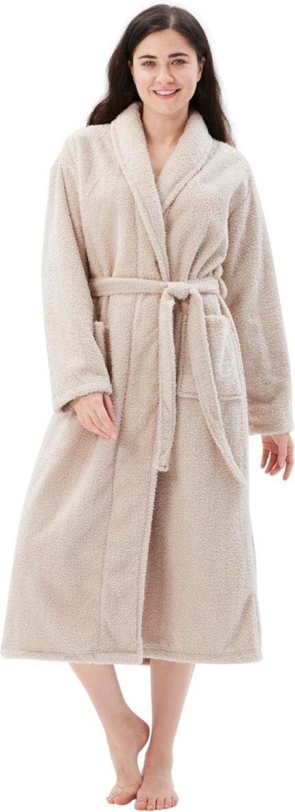 COOVA Premium Girls’s Plush Gentle Gown – Fluffy, Heat Fleece Lengthy Sherpa Bathrobe COOVA Premium Girls’s Plush Gentle Gown – Fluffy, Heat Fleece Lengthy Sherpa Bathrobe