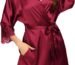 Ekouaer Women's Silk Robe Short Lace Tri...