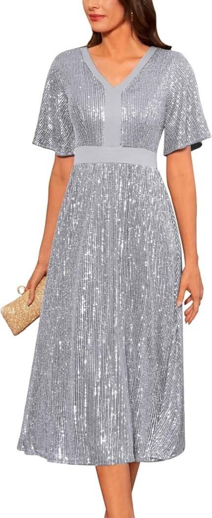 GRACE KARIN Girls’s Sequin V N…