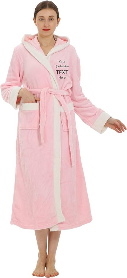 Hooded Plush Robes for Girls and Males – His and Her Robes with Personalization Choices – Tremendous Mushy Luxurious Hooded Bathrobes
