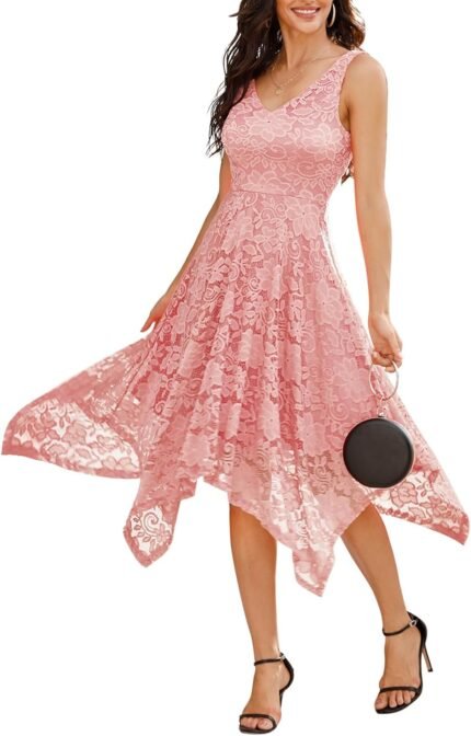 Meetjen Ladies’s Lace Cocktail …