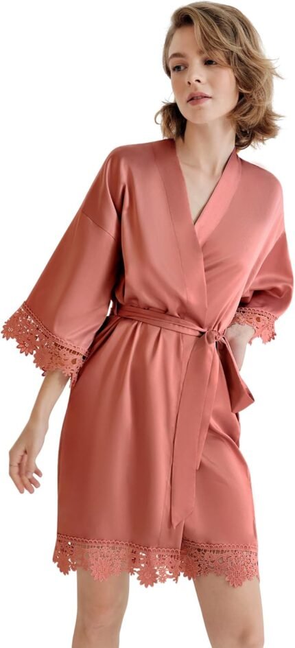 🔹 soft satin robe