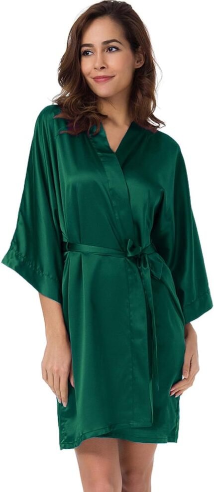 🔹 soft satin robe