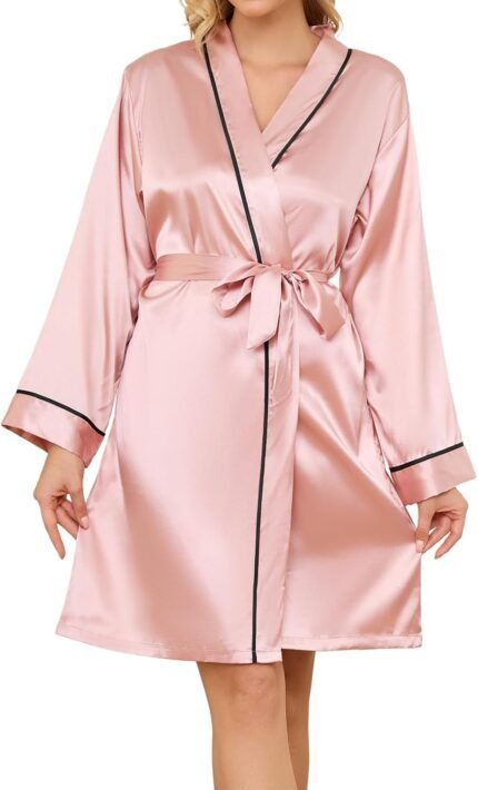 🔹 soft satin robe