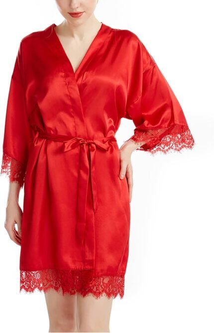 🔹 high-end chiffon robe.