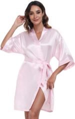 🔹 soft satin robe