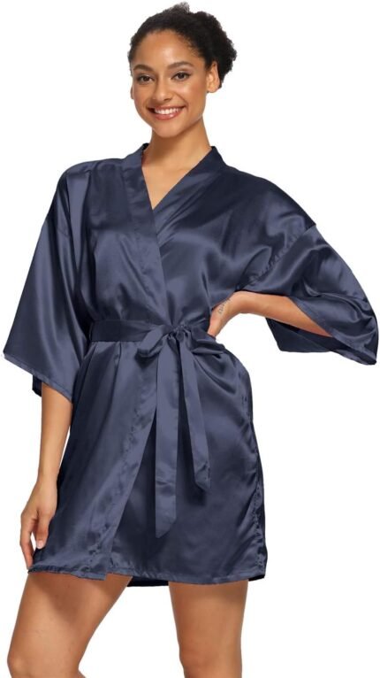 🔹 soft satin robe