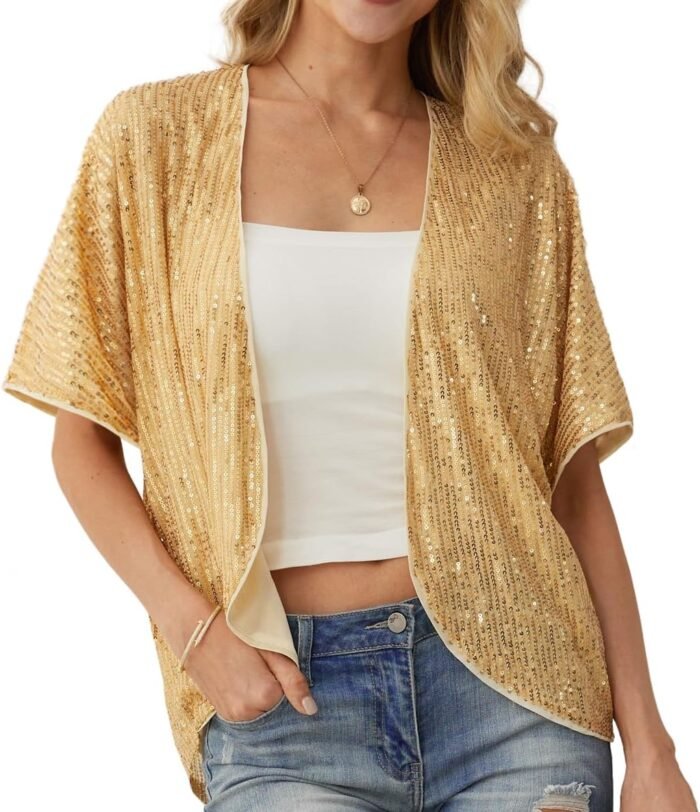 Girls’s Sequin Sparkle Lightwe…
