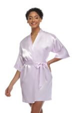 🔹 soft satin robe