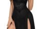 YaShaer Women Lingerie Deep V Neck Night...
