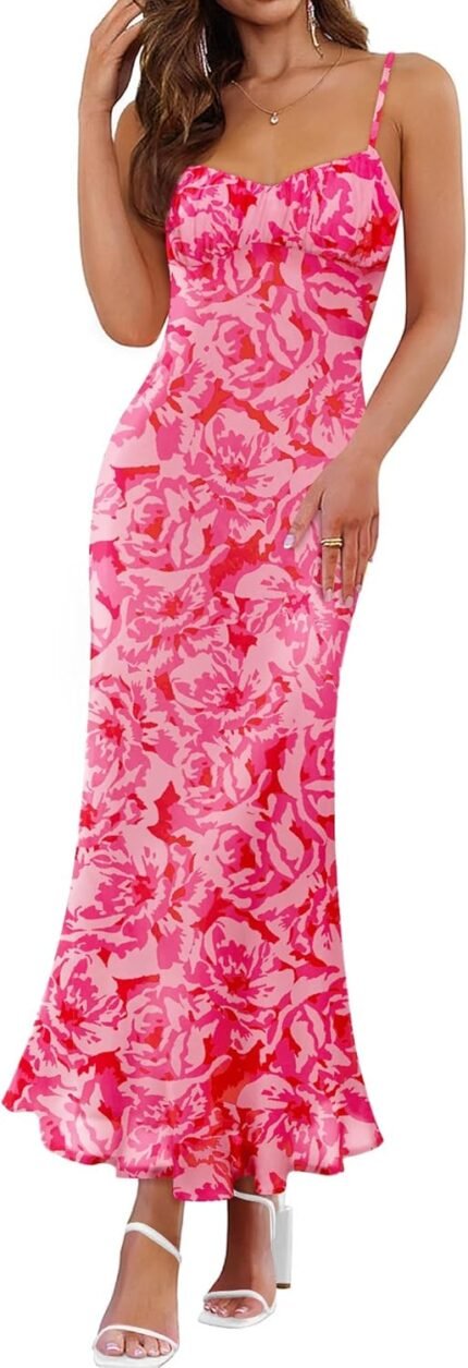 ZESICA Womens Summer time Floral Sp…