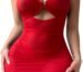 Sexy Chain Sheer Mesh Ruched Bodycon Min...
