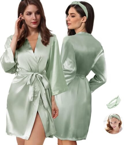 🔹 high-end chiffon robe.