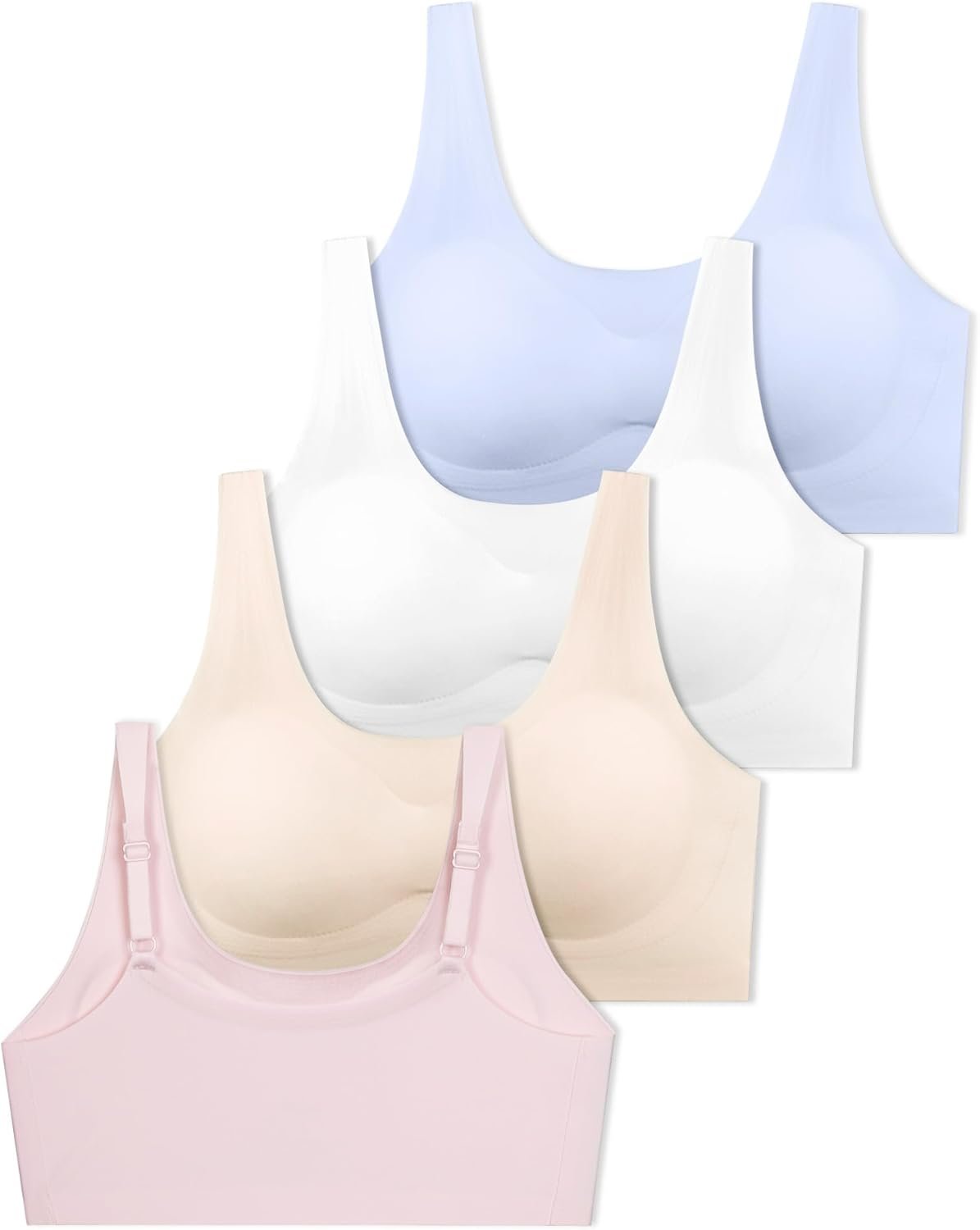 SALIA GIRL Coaching Bras for Women 10-16 with Adjustable Straps, Tween Sports activities Seamless Bras with Breathable Removeable Pads SALIA GIRL Coaching Bras for Women 10-16 with Adjustable Straps, Tween Sports activities Seamless Bras with Breathable Removeable Pads