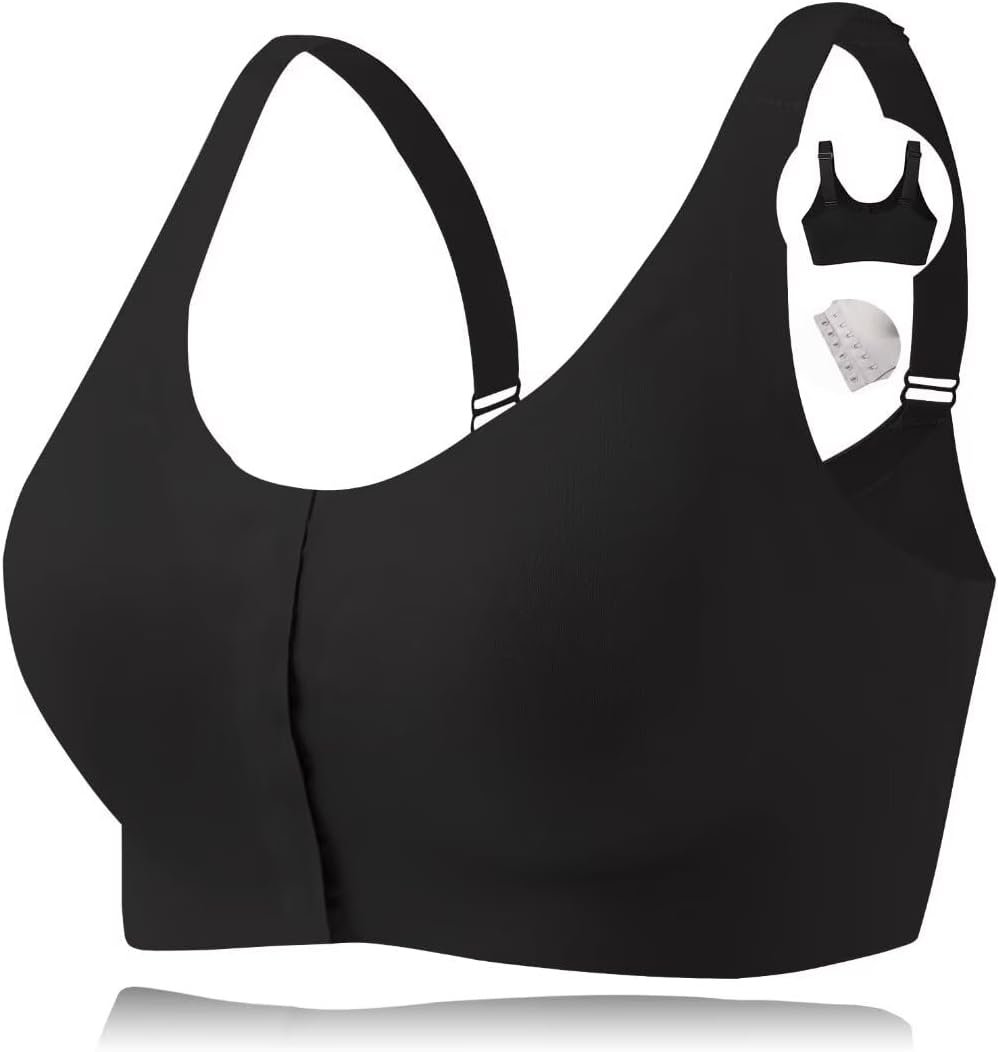 Seamless Entrance Closure Mastectomy Bra Surgical Bra Pocket Breast Prosthesis Breast Varieties Bralette Day by day Bra Seamless Entrance Closure Mastectomy Bra Surgical Bra Pocket Breast Prosthesis Breast Varieties Bralette Day by day Bra