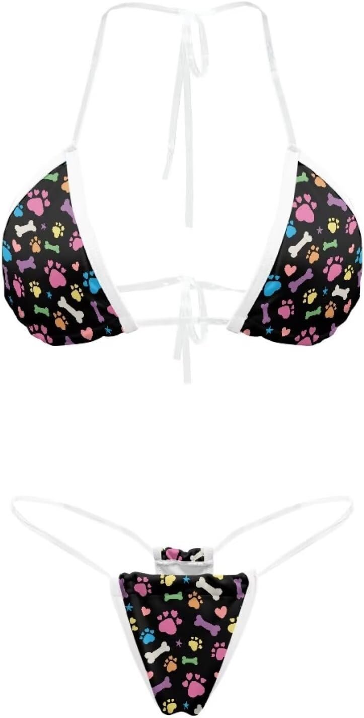 Ladies’s 2 Piece Micro Thongs Bikini Set Clear Strap Cheeky Brazilian Swimsuit Beachwear String Bathing Swimsuit Ladies’s 2 Piece Micro Thongs Bikini Set Clear Strap Cheeky Brazilian Swimsuit Beachwear String Bathing Swimsuit
