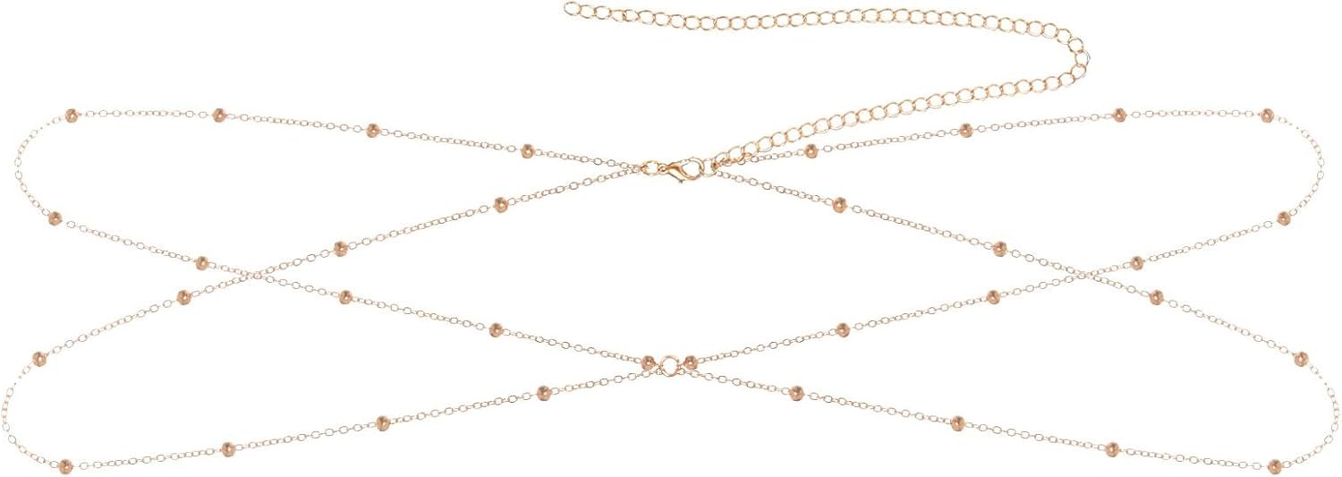 14K Gold Plated Physique Chains, Seaside WaistChain Adjustable for Girls Horny 14K Gold Plated Physique Chains, Seaside WaistChain Adjustable for Girls Horny