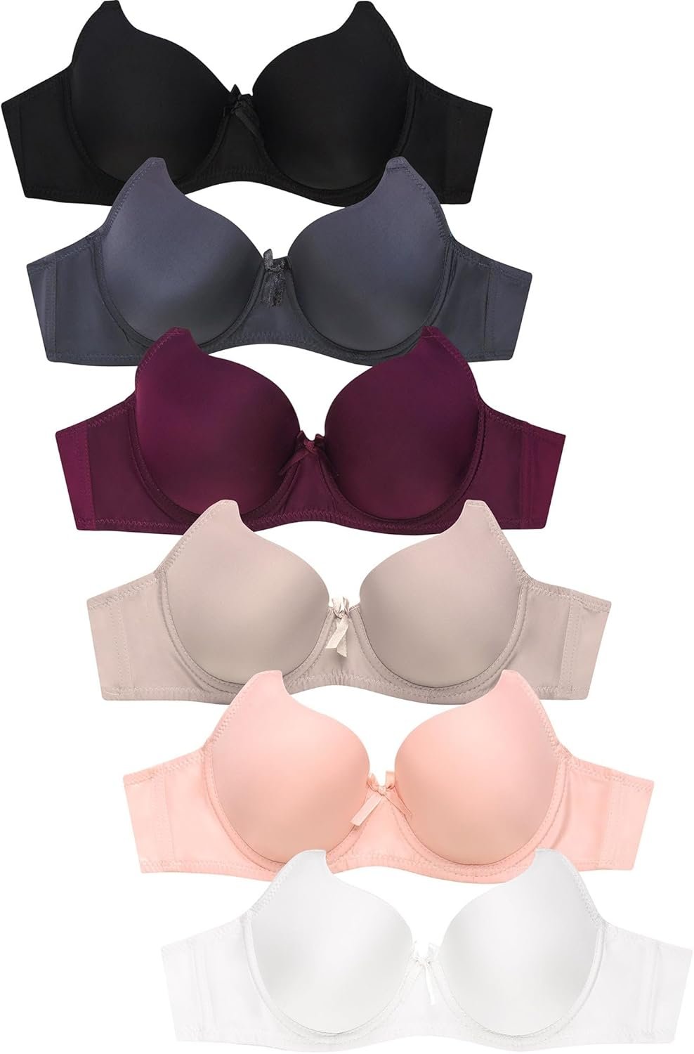 DailyWear Womens On a regular basis 6 Pack of Bras (34B, 4129P1) DailyWear Womens On a regular basis 6 Pack of Bras (34B, 4129P1)