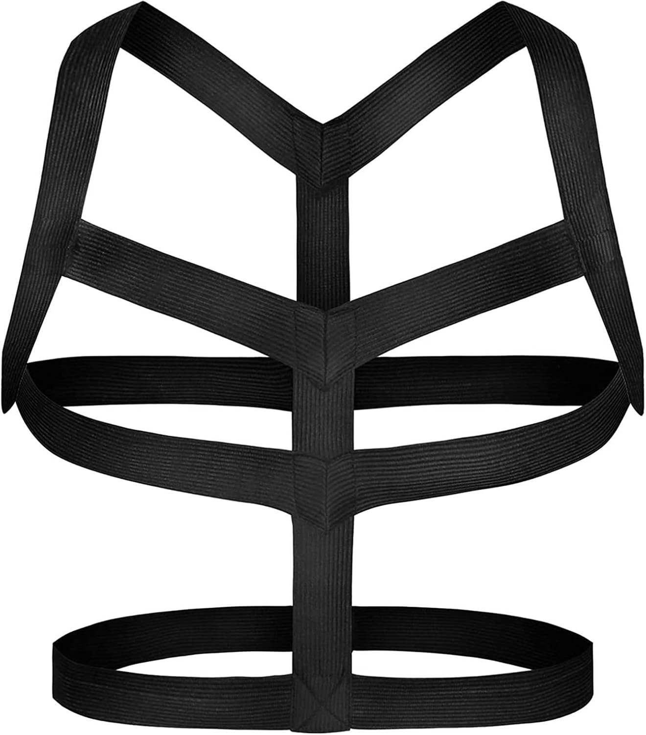 Males’s Half Physique Chest Harness Belt Elastic Halter Muscle Belt Clubwear Shoulder Straps Nightclub Dance Costume Males’s Half Physique Chest Harness Belt Elastic Halter Muscle Belt Clubwear Shoulder Straps Nightclub Dance Costume