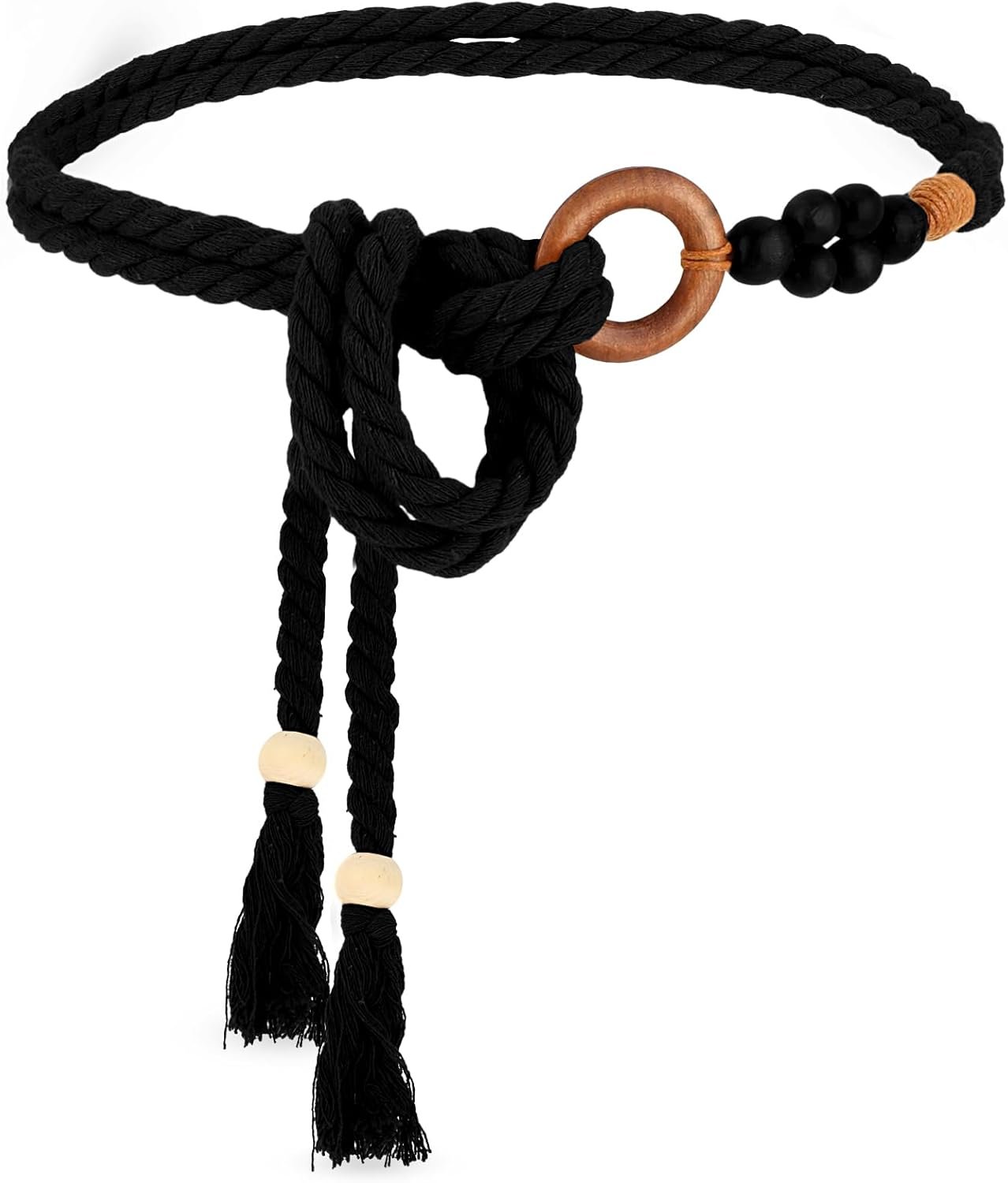 Girls’s Tassel Braided Waist Belt, Skinny Woven Belt for Costume Waist Belt Rope Chain with Woven Picket Beads Girls’s Tassel Braided Waist Belt, Skinny Woven Belt for Costume Waist Belt Rope Chain with Woven Picket Beads