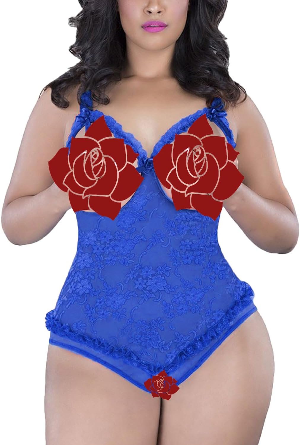 Plus Measurement Lingerie for Girls Attractive One-Piece Teddy Valentine’s Day Lingerie Bodysuit