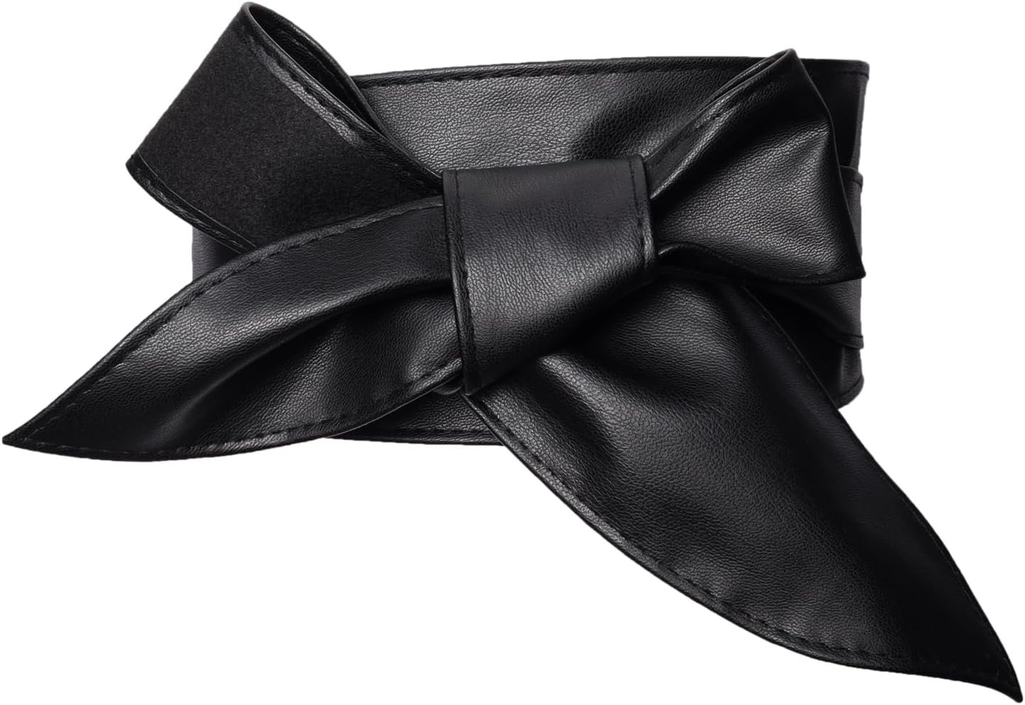 Girls Black Obi Leather-based Belt Bow Tie Belt Waist Belts Self Tie Wrap Extensive Waistband Knotted Belt for Lady Clothes Costumes Equipment Girls Black Obi Leather-based Belt Bow Tie Belt Waist Belts Self Tie Wrap Extensive Waistband Knotted Belt for Lady Clothes Costumes Equipment
