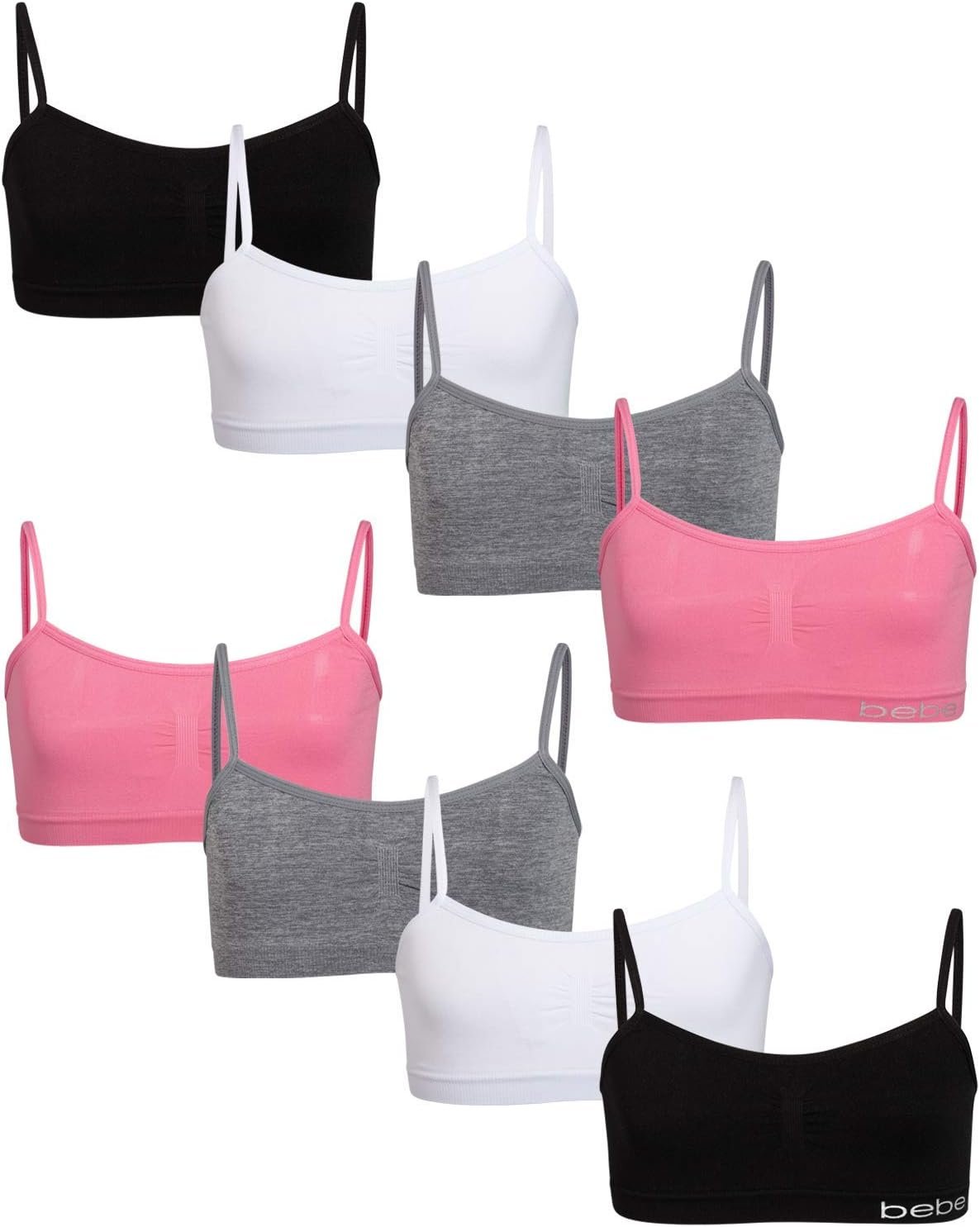 bebe Women Coaching Bra – 8 Pack Seamless Coaching Cami Sports activities Bralette (S-L) bebe Women Coaching Bra – 8 Pack Seamless Coaching Cami Sports activities Bralette (S-L)