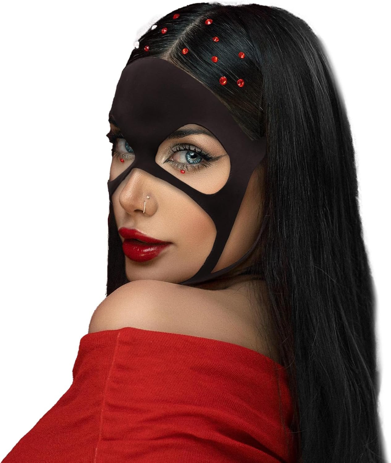Generic Horny Bat Eye Masks Black Latex Mysterious Blindfold Bdsm Nightclub Queen Costume Up Costume For Girls And Women, Balck Generic Horny Bat Eye Masks Black Latex Mysterious Blindfold Bdsm Nightclub Queen Costume Up Costume For Girls And Women, Balck