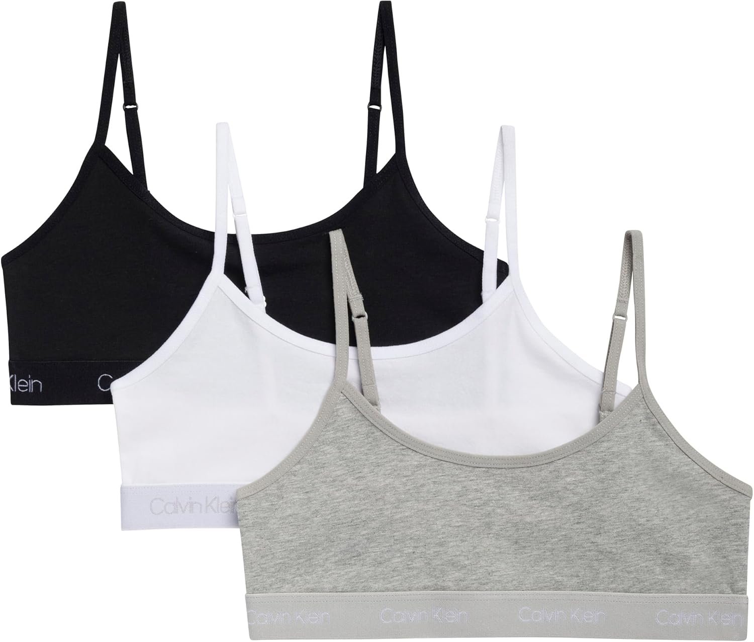 Calvin Klein Ladies’ Cotton Crop Cami Bralette 3 Pack