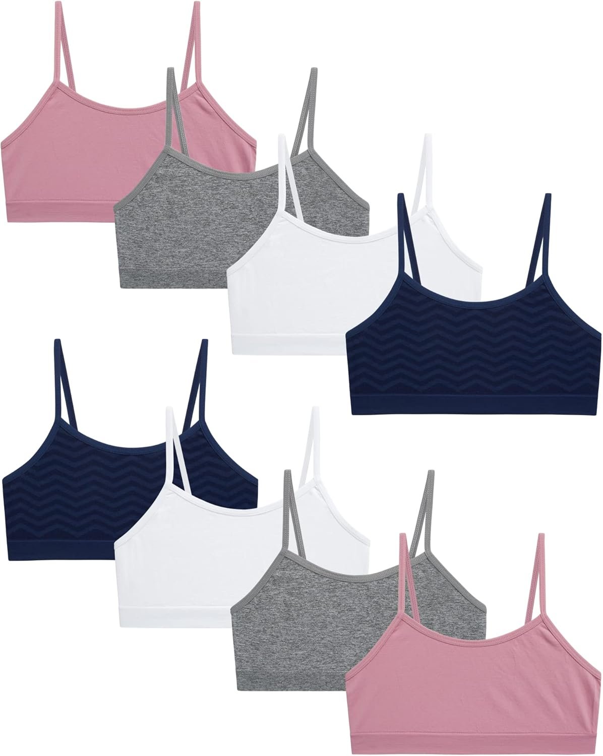 Rene Rofe Women’ Coaching Bras – 8 Pack 4-Manner Stretch Seamless Consolation Cami Bralettes with Spaghetti Straps (Sizes: M-XL) Rene Rofe Women’ Coaching Bras – 8 Pack 4-Manner Stretch Seamless Consolation Cami Bralettes with Spaghetti Straps (Sizes: M-XL)