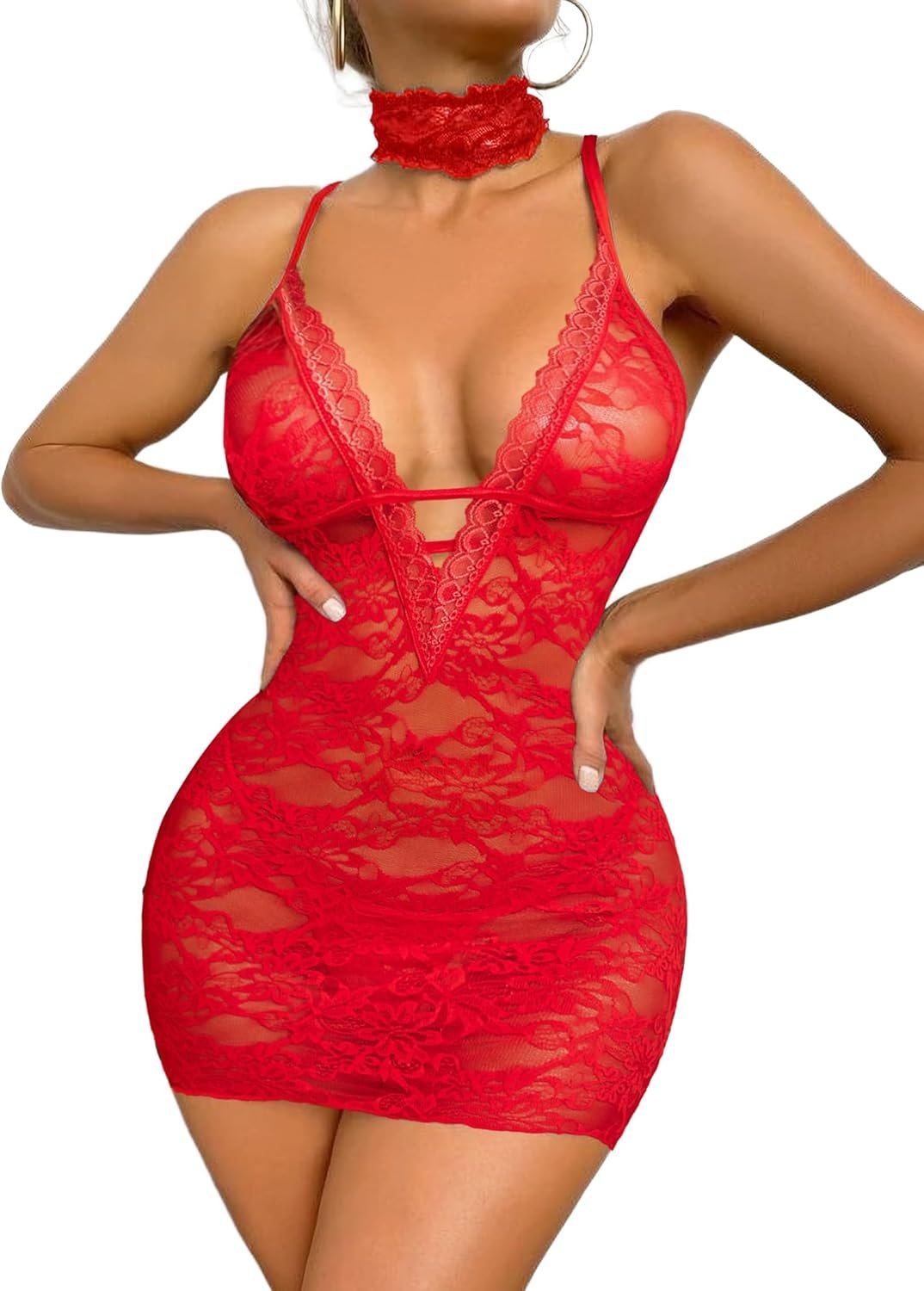 Avidlove Ladies Babydoll Lingerie Lace Chemise Halter Nightwear Teddy Gown Avidlove Ladies Babydoll Lingerie Lace Chemise Halter Nightwear Teddy Gown