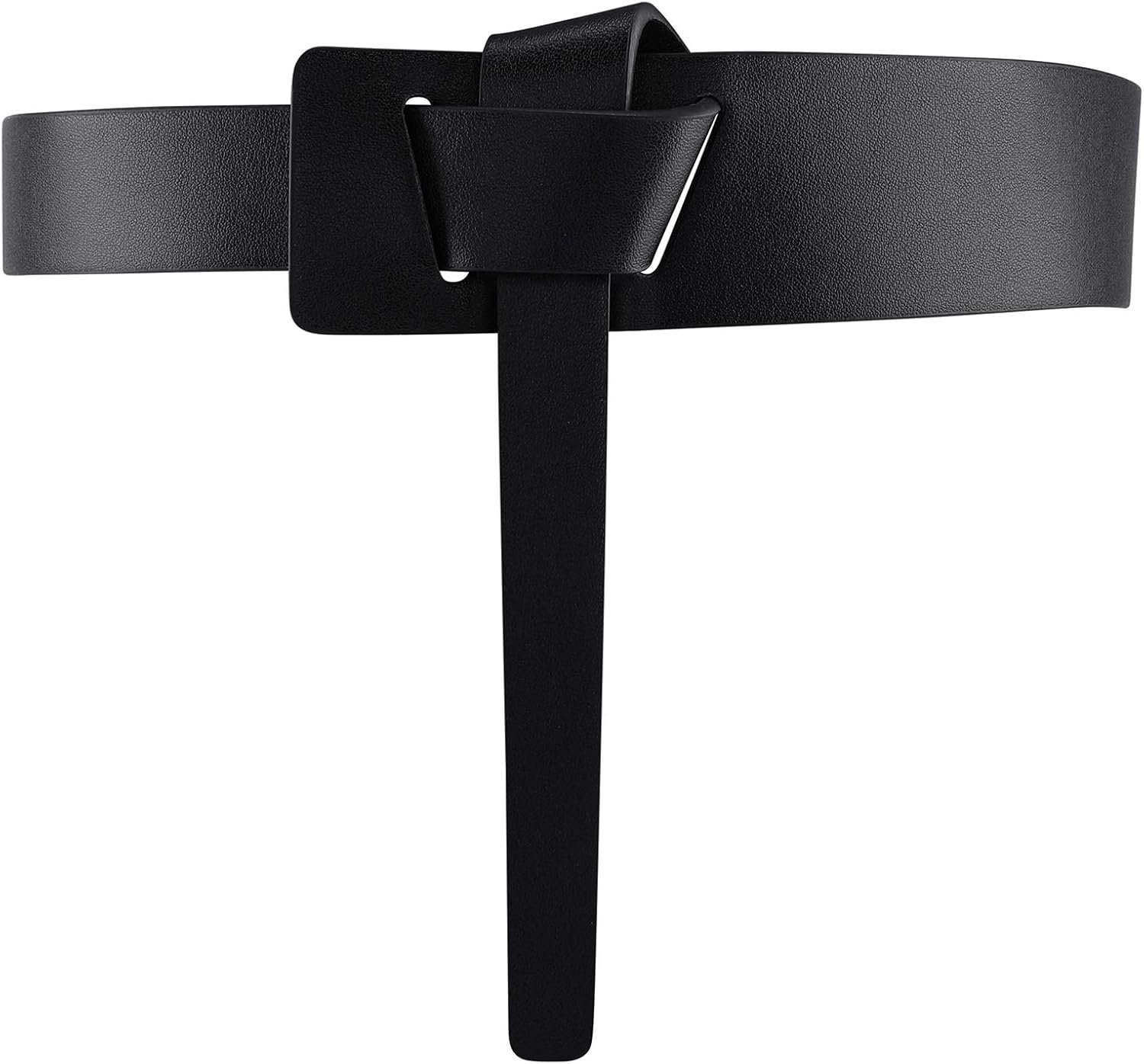 CHIC DIARY Ladies Style Knot Belt for Costume Denims Cowhide PU Leather-based Tie Waist Belt No Buckle Cinch Belt