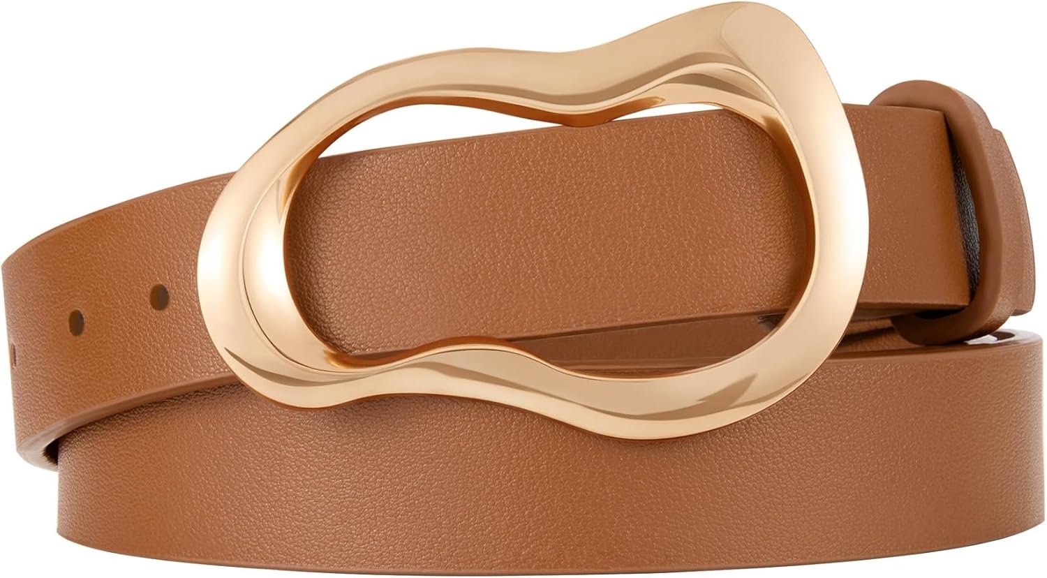 XZQTIVE Leather-based Belts for Ladies Informal Trend Waist Belt for Denims Pants Clothes with Distinctive Liquid Shapes Gold Buckle XZQTIVE Leather-based Belts for Ladies Informal Trend Waist Belt for Denims Pants Clothes with Distinctive Liquid Shapes Gold Buckle