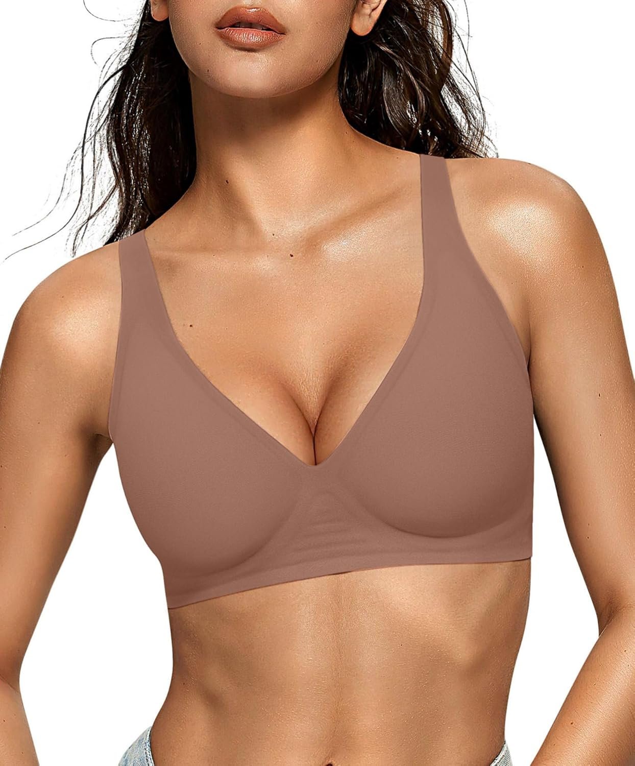 OEAK Womens Deep V Bras Wi-fi Snug Bra Supportive No Underwire Bras Tshirt Push Up Bralettes Plunge Seamless Bra OEAK Womens Deep V Bras Wi-fi Snug Bra Supportive No Underwire Bras Tshirt Push Up Bralettes Plunge Seamless Bra
