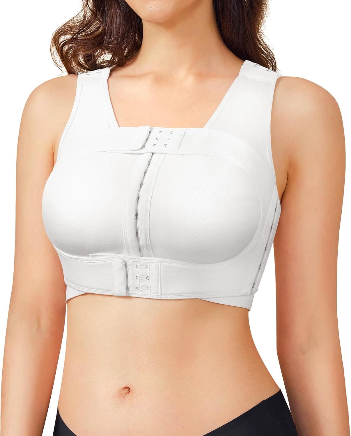 BRABIC Entrance Closure Put up Surgical Compression On a regular basis Bra for Girls Mastectomy with Detachable Breast Help Band