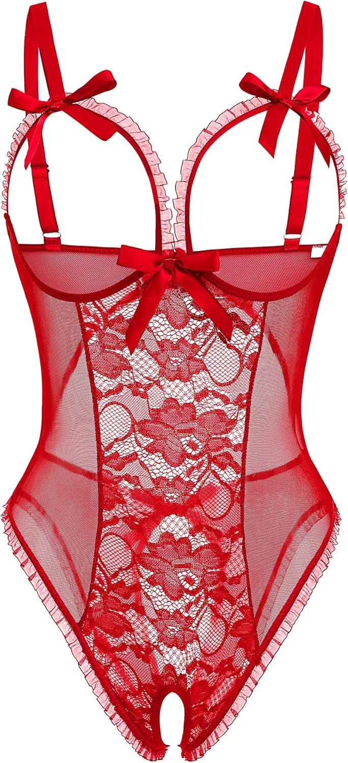Avidlove Horny Lingerie for Girls One Piece Lace Babydoll Sleepwear Bodysuit Avidlove Horny Lingerie for Girls One Piece Lace Babydoll Sleepwear Bodysuit