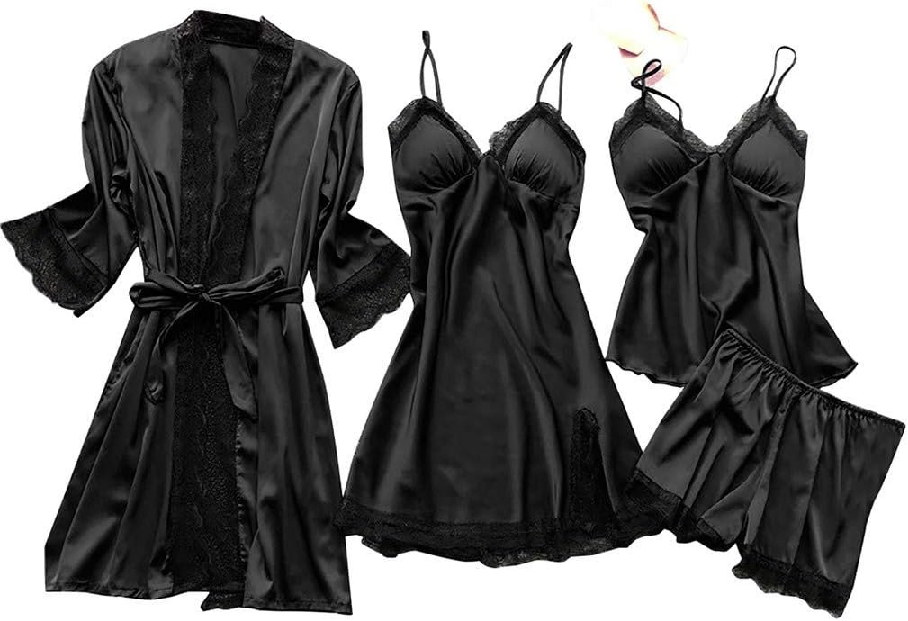 BOXIACEY Pajamas for Ladies Silk Pajama S…