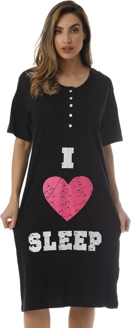 Simply Love Quick Sleeve Nightgown Sleepwear