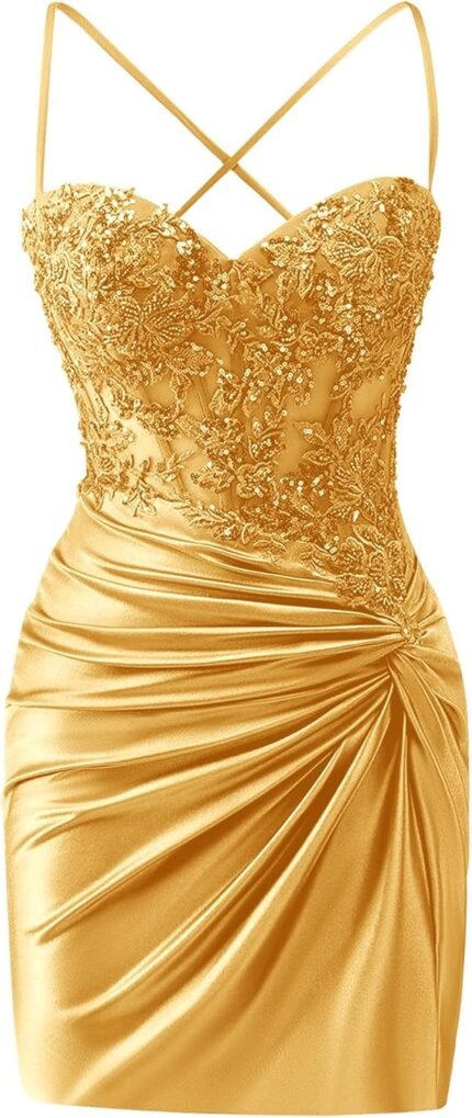 Lace Appliques Homecoming Dres…