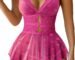 Lilosy Sexy Bows Floral Lace Mesh Babydo...