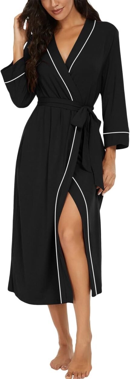🔹 soft satin robe