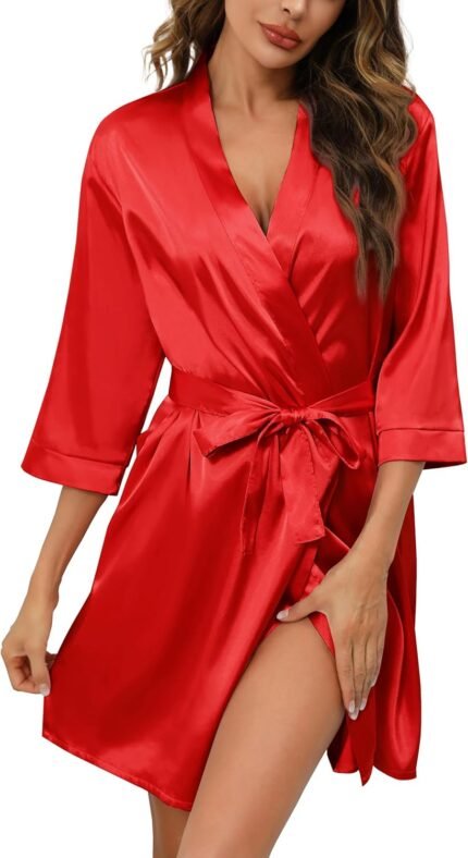 🔹 high-end chiffon robe.